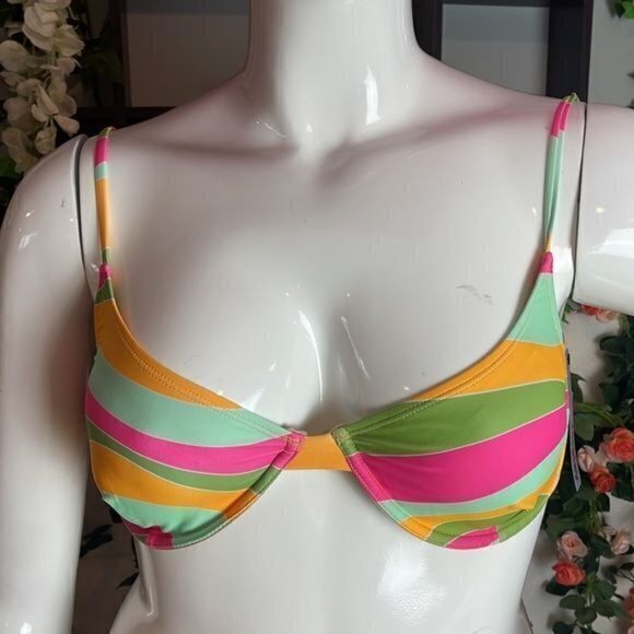 Forplay Underwire 2 Piece Bikini Cheeky Multi Thick Band  Color Size M RefFNB - Picture 6 of 12